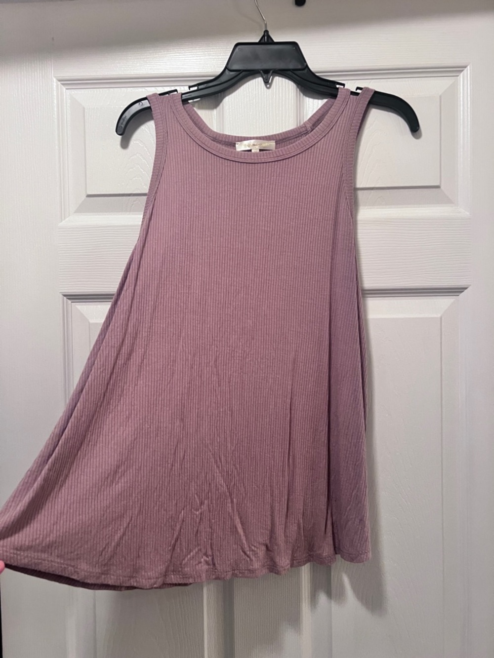 Andree Dusty Mauve Ribbed Swing Tank